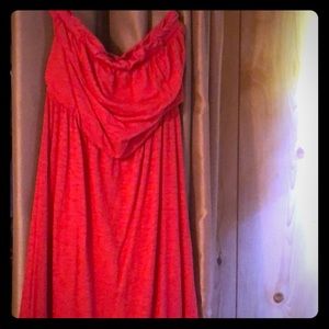 Pink strapless dress